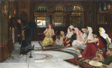 Consultando al oráculo griego John William Waterhouse Pinturas al óleo